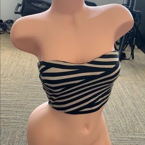 Asymmetrical Stripped Crop Top